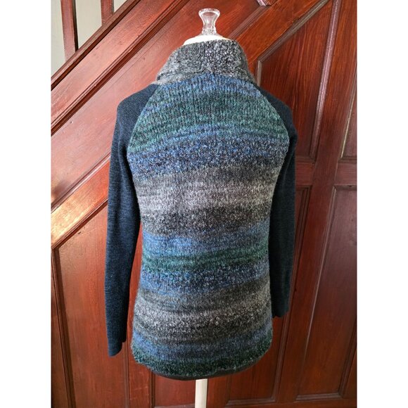 Coldwater Creek Womens Open Front Cardigan Sweater S Acrylic Wool Blend Multicol - Picture 2 of 7